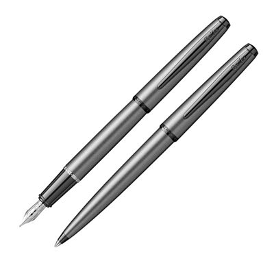 Scrikss Metropolis 78MG Dolma Kalem & Tükenmez Kalem Takım M Uç Mat Gri