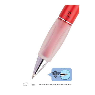 Serve Deep Versatil Kalem 0,7 Metalik Lav Kırmızı