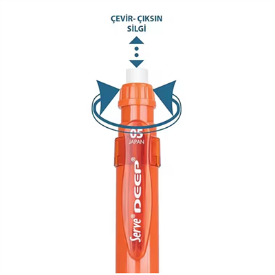 Serve Deep Mekanik Kurşun Kalem 0.5 Mm Toprak Serisi Açık Kahverengi