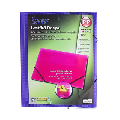 SERVESERVE LASTIKLI DOSYA MOR A4344692