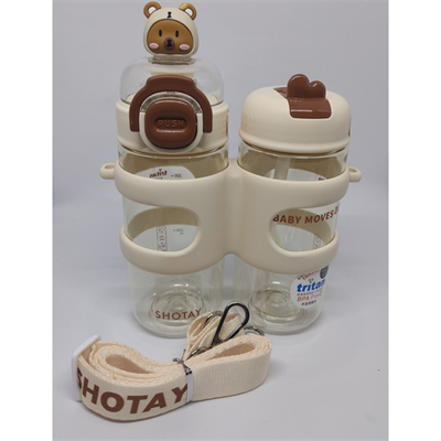 Shotay Çift Gözlü Tritan Matara 900 Ml Karışık Renk