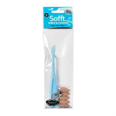 PanPastel Sofft Tool 65003 No. 3 Oval Palette Knife & 5 Covers for Artist Painting Pastels