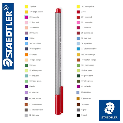 Staedtler Triplus Fineliner 0,3 mm Brilliant 334 C42 42Li Set