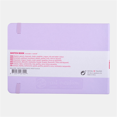 Talens Art Creation Eskiz Bloğu Sert Kapak A5 140gr 14,8x21cm Pastel Violet 80yp