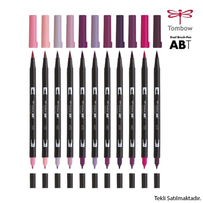 Tombow ABT Dual Brush Çift Uçlu Keçeli Kalem Dark Plum - 679