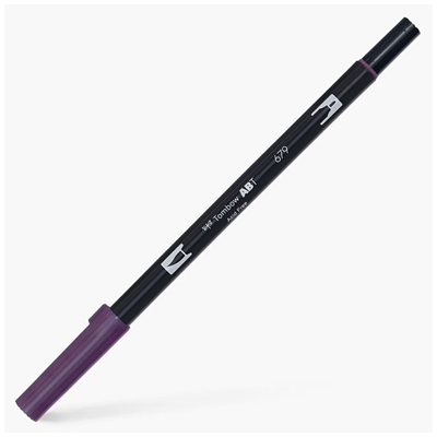 Tombow ABT Dual Brush Çift Uçlu Keçeli Kalem Dark Plum - 679