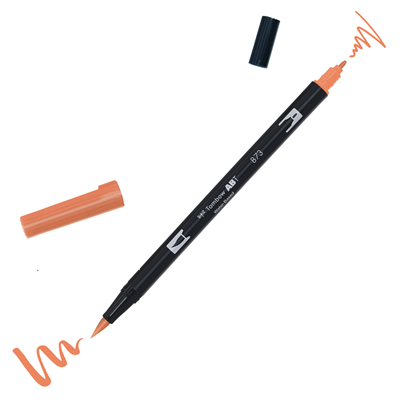 Tombow AB-T Dual Brush Pen Grafik Kalemi Coral 873