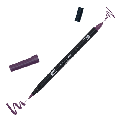 Tombow ABT Dual Brush Çift Uçlu Keçeli Kalem Dark Plum - 679