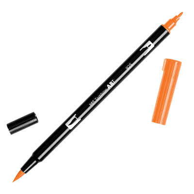 Tombow Abt Dual Brush Pen Çift Fırça Uç Çizim Kalemi 925 Scarlet Red