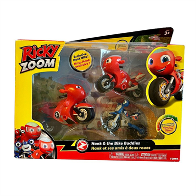 Tomy Ricky Zoom 3 lü Hank ve Motor Dostları Macera Paketi