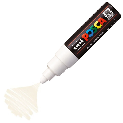 Uni Posca Marker PC-7M Bold 4.5-5.5 mm White
