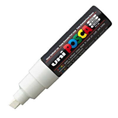 Uni Posca Marker Pc-8k Bold 8.0 mm White