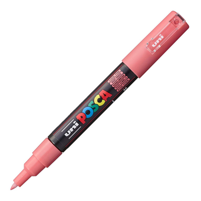 Uni Posca 0.7mm Su Bazlı Boyama Markörü Mercan Pembesi