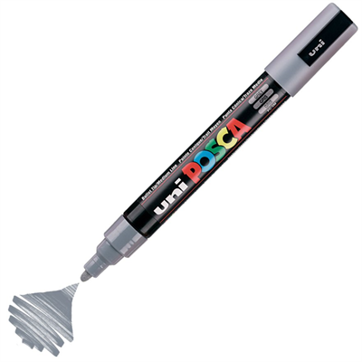 Uni Posca Marker Pc-5m Medium 1.8-2.5 Mm Grey