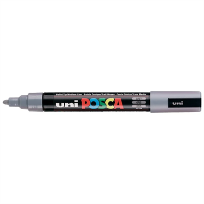 Uni Posca Marker Pc-5m Medium 1.8-2.5 Mm Grey