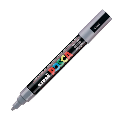 Uni Posca Marker Pc-5m Medium 1.8-2.5 Mm Grey