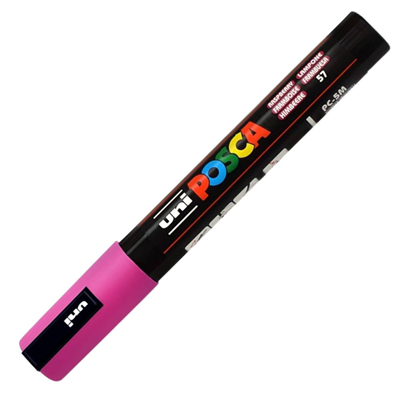 Uni Posca Su Bazlı Marker PC-5M 1.8-2.5mm 57 Raspberry