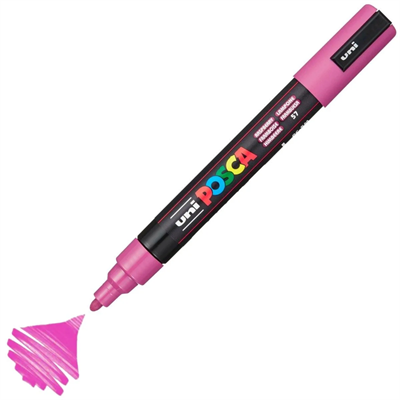 Uni Posca Su Bazlı Marker PC-5M 1.8-2.5mm 57 Raspberry