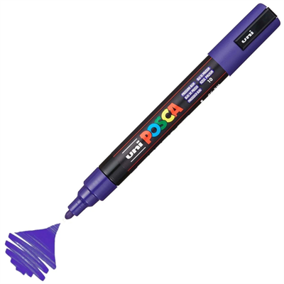 Uni Posca Su Bazlı Marker PC-5M 1.8-2.5mm 10 Prussian Blue