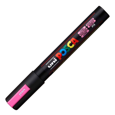 Uni Posca Su Bazlı Marker PC-5M 1.8-2.5mm F13 Fluorescent Pink