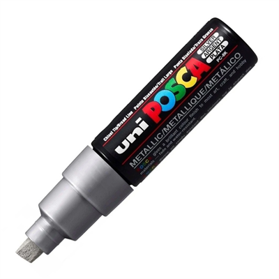 Uni Posca Markör Kalem 8.0 mm Gümüş Metalik