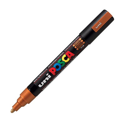 Uni Posca Marker Pc-5m Medium 1.8-2.5 Mm Bronze