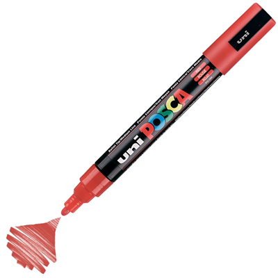 Uni Posca Marker Pc-5m Medium 1.8-2.5 mm Red