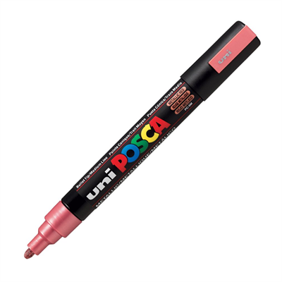 Uni Posca Marker Pc-5m Medium 1.8-2.5 Mm Metallic Red