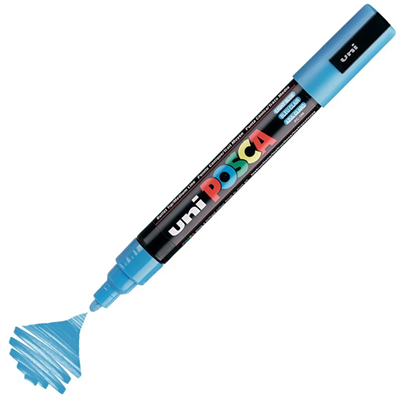 Uni Posca Marker Pc-5m Medium 1.8-2.5 Mm Light Blue