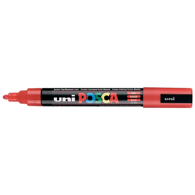 Uni Posca Marker Pc-5m Medium 1.8-2.5 mm Red