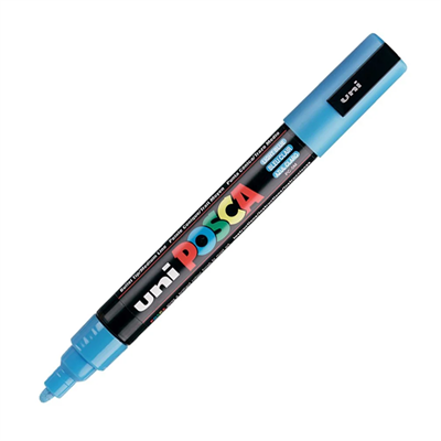 Uni Posca Marker Pc-5m Medium 1.8-2.5 Mm Light Blue