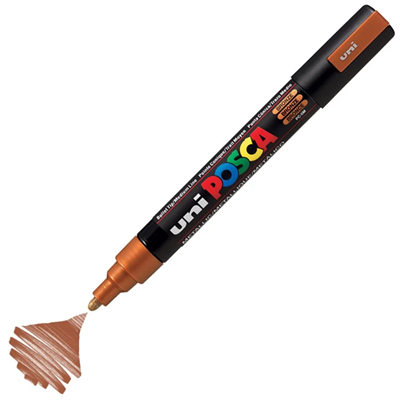 Uni Posca Marker Pc-5m Medium 1.8-2.5 Mm Bronze