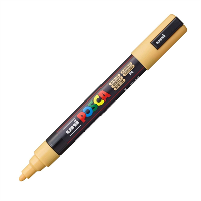 Uni Posca Su Bazlı Marker PC-5M 1.8-2.5mm P4 Apricot