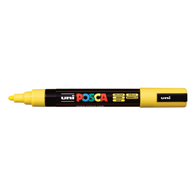 Uniball Pc-5M Posca 1.8-2.5Mm Su Bazlı Poster Markör Yellow