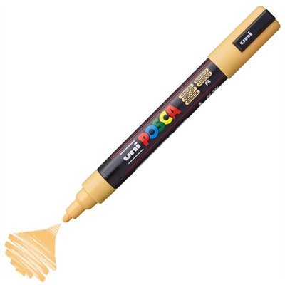 Uni Posca Su Bazlı Marker PC-5M 1.8-2.5mm P4 Apricot