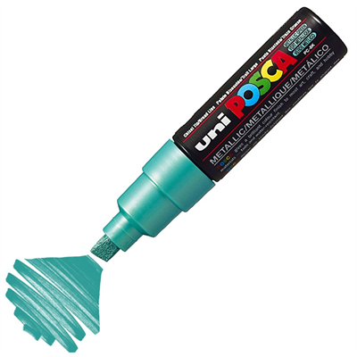 Uni Posca Marker Pc-8k Bold 8.0 mm Metallic Green