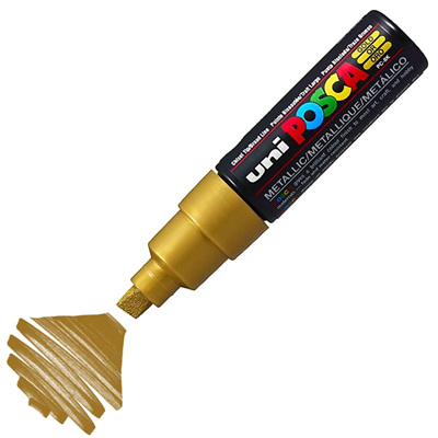 Uni Posca Marker Pc-8k Bold 8.0 mm Gold