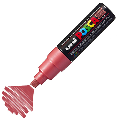Uni Posca Marker Pc-8k Bold 8.0 mm Metallic Red