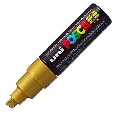 Uni Posca Marker Pc-8k Bold 8.0 mm Gold