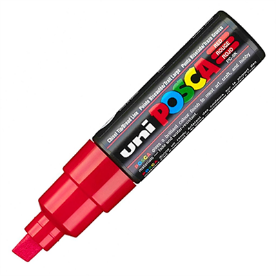 Uni Posca Marker Pc-8k Bold 8.0 mm Red