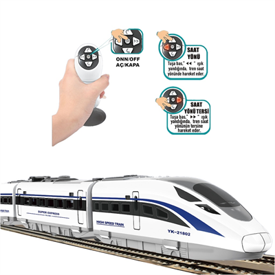 Vardem Uzaktan Kumandalı 49 Parça Işıklı 265 Cm Express Tren Set