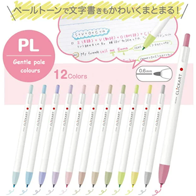 Zebra Clıckart Market Pen Pale Soluk Renkler 12 Lı Set