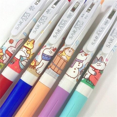 Zebra Sarasa Clip 5li 0.5 mm Roller Jel Kalem Seti - Love Winter