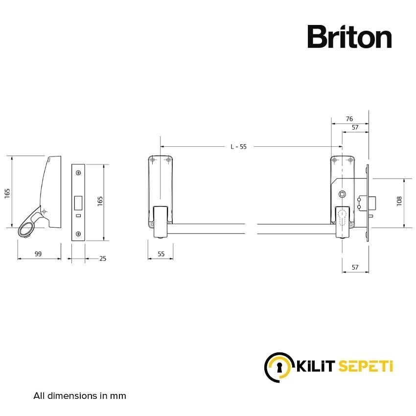 Briton Gömme Kilitli Panik Bar P379.N.SE