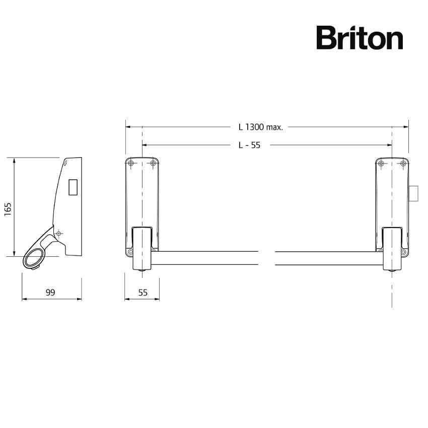 Briton Panik Bar 378 Acil çıkış kapısı kilidi (Orjinal)