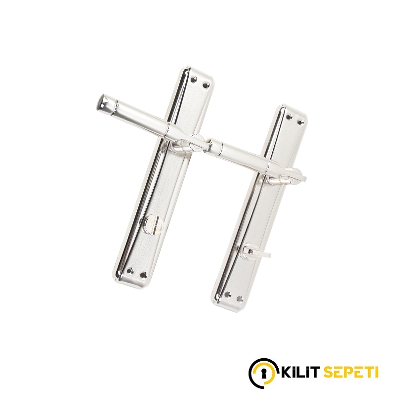 Enom Yağmur Nikel Saten WC Kapı Kolu