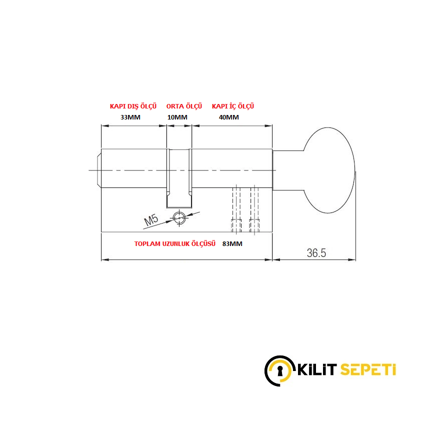 Kale 164 SMC Sistem Mandallı Barel Çelik Pimli NİKEL
