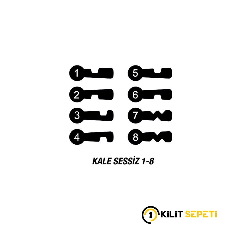 Kale İç Kapı Gömme Kilit Anahtarı Sessiz Seri 6 NO