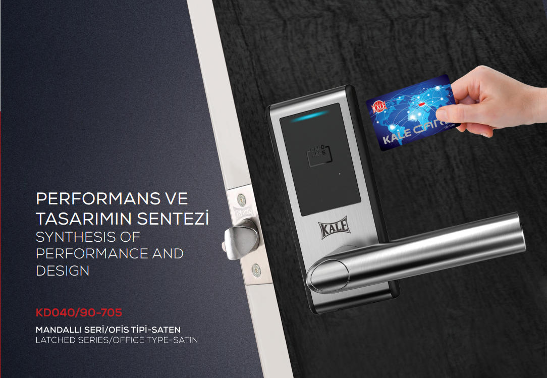 Kale Ofis Tipi Kartlı Kilit-Mandallı K040/90-705 (SAĞ)