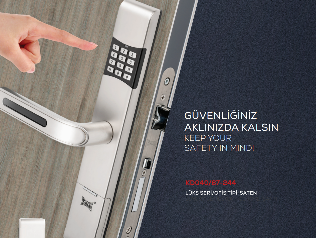 Kale Ofis Tipi Kilit Şifreli KD040/87-244 (SAĞ)
